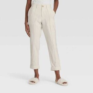 a new day women’s 17 Cream business casual pants ankle length roll hem